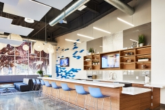 Almaden office interior break area with lighting